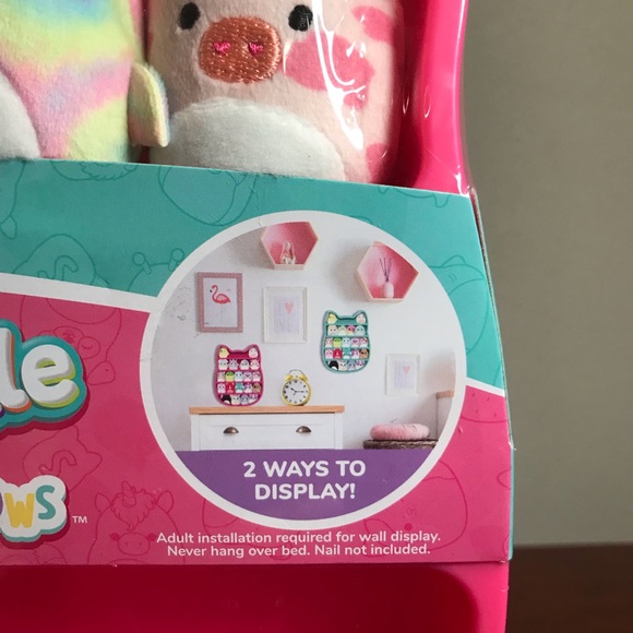 Squishmallows Squishville Display Pink Case w/ Set of 4 Plush 2" fits up 20 NEW - Picture 6 of 11